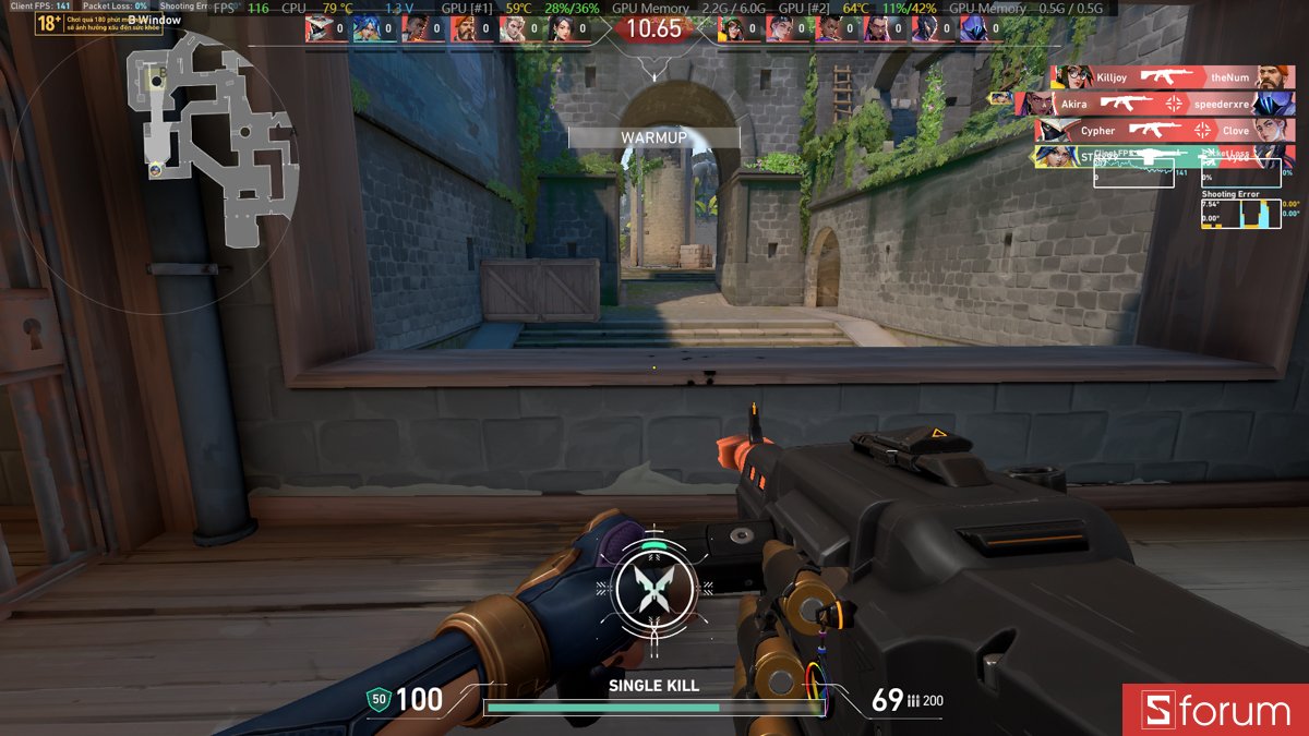 Valorant trên Acer Nitro V 15