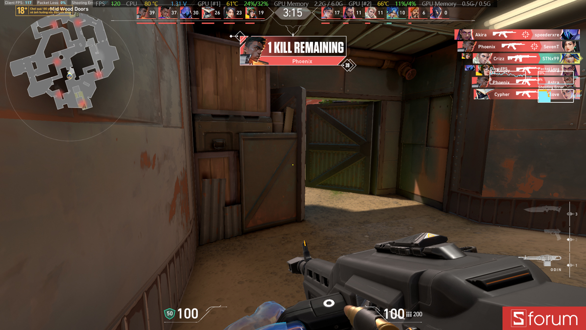 Valorant trên Acer Nitro V 15