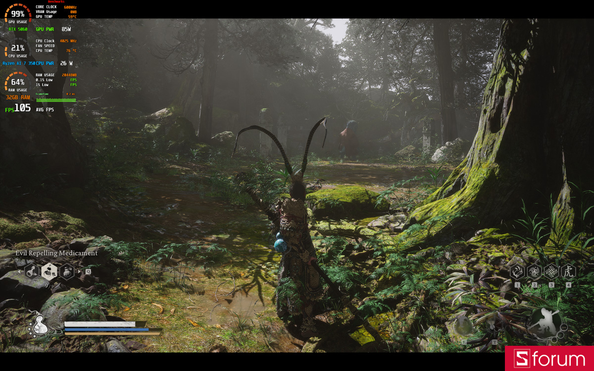 Black Myth Wukong trên Acer Nitro V 16S AI ProPanel