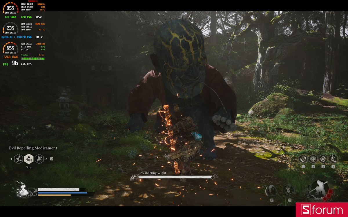 Black Myth Wukong trên Acer Nitro V 16S AI ProPanel