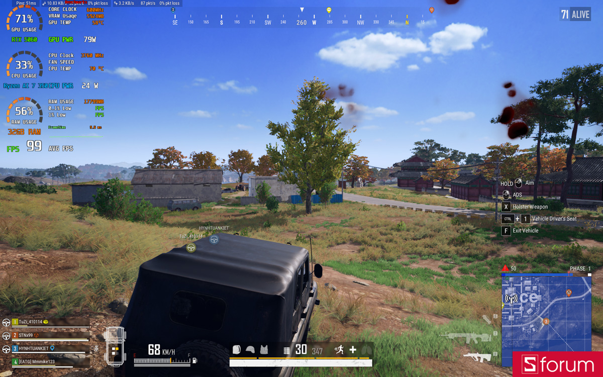 PUBG trên Acer Nitro V 16S AI ProPanel