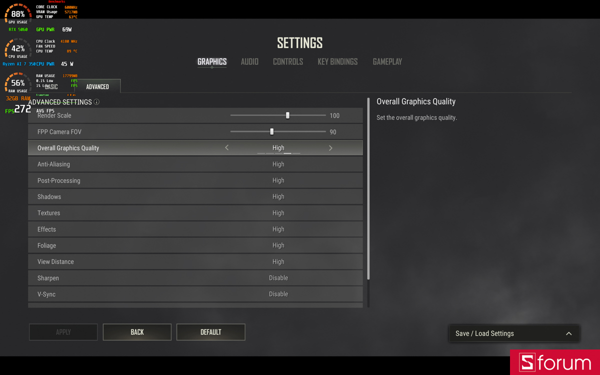 PUBG trên Acer Nitro V 16S AI ProPanel