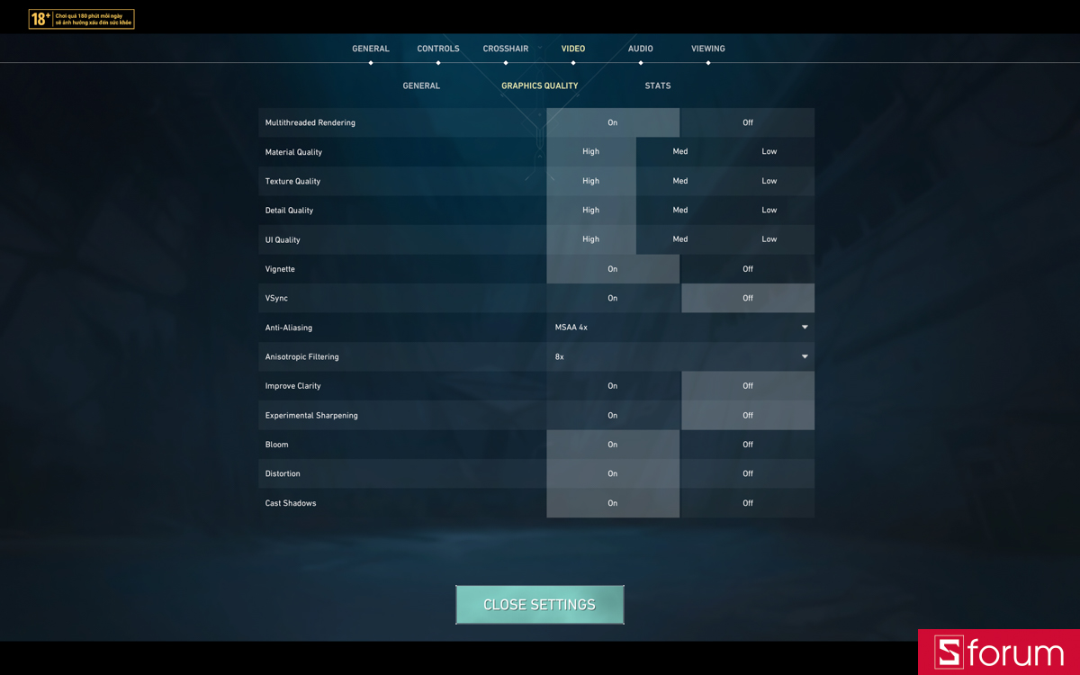 Valorant trên Acer Nitro V 16S AI ProPanel