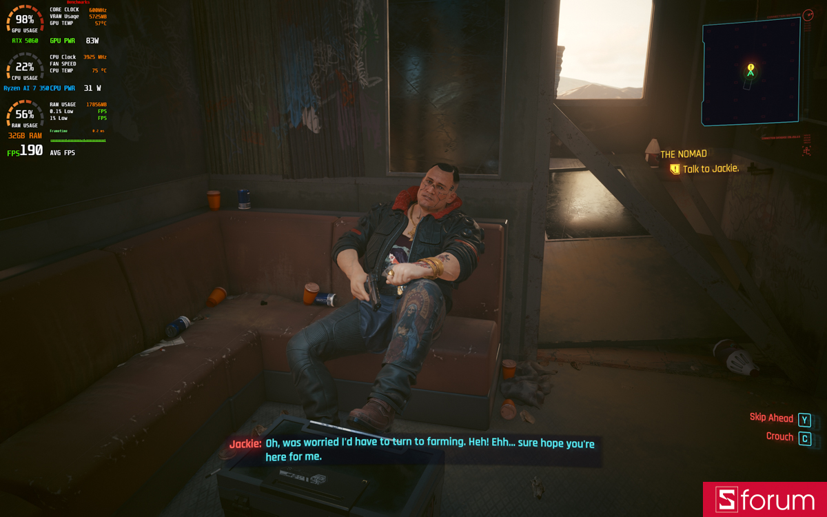 Cyberpunk 2077 trên Acer Nitro V 16S AI ProPanel