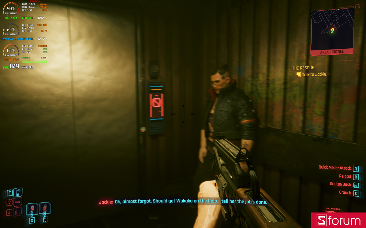 Cyberpunk 2077 trên Acer Nitro V 16S AI ProPanel