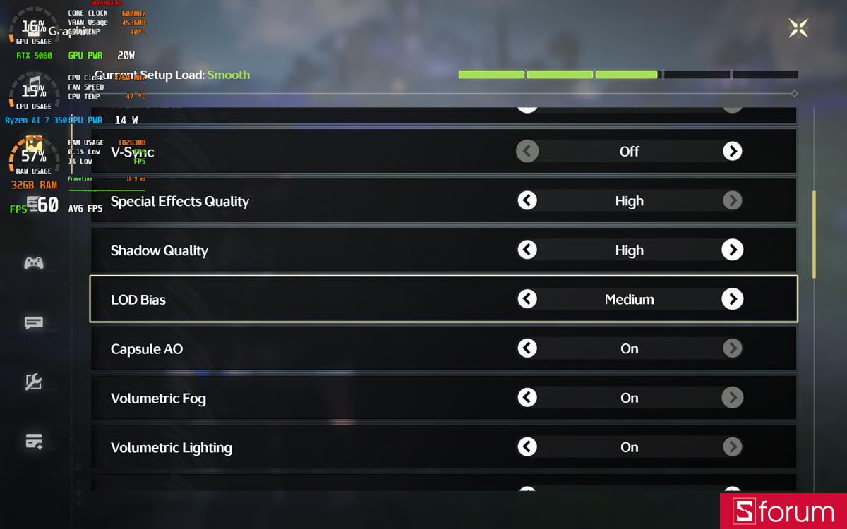 Wuthering Waves trên Acer Nitro V 16S AI ProPanel