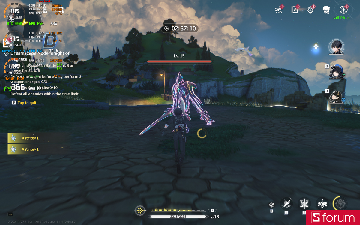 Wuthering Waves trên Acer Nitro V 16S AI ProPanel