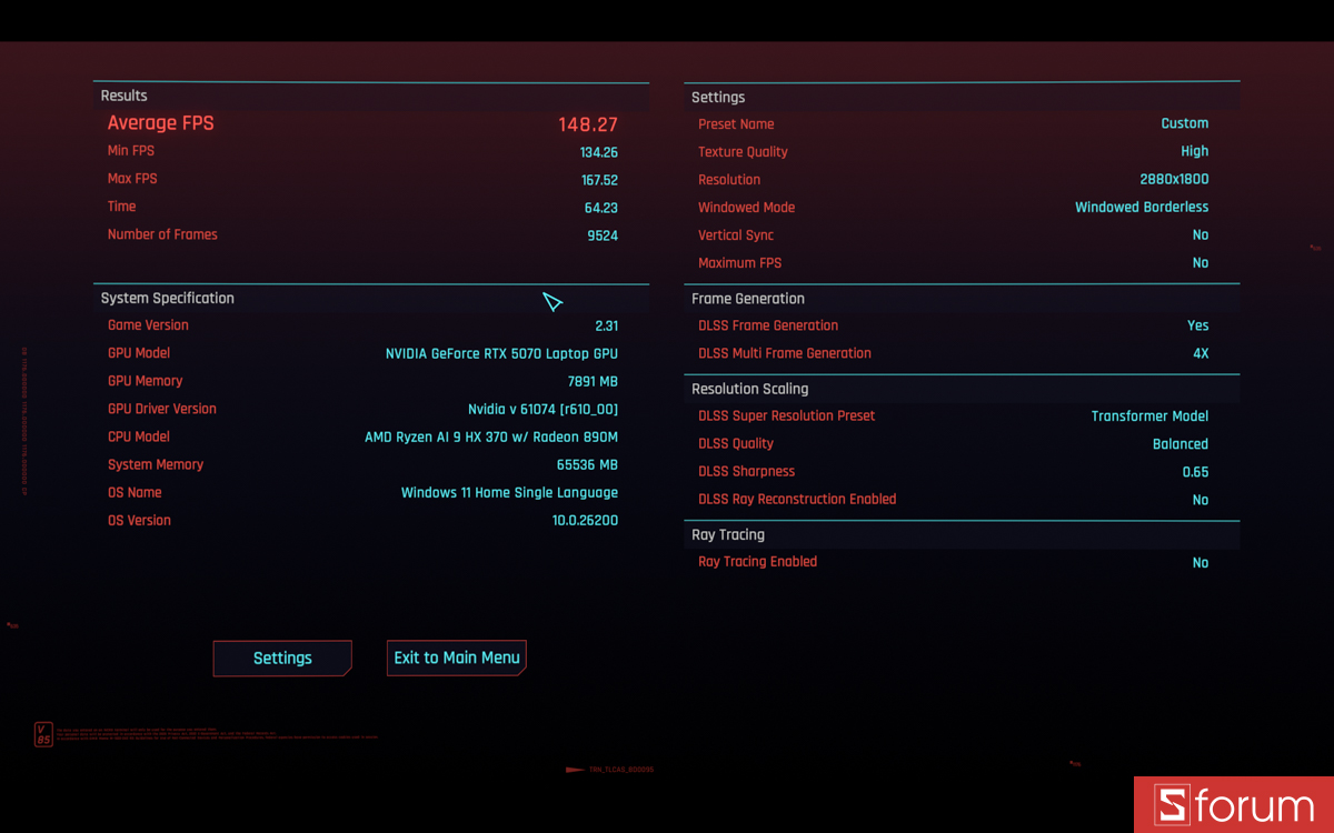 CYBERPUNK 2077 trên ASUS ProArt P16