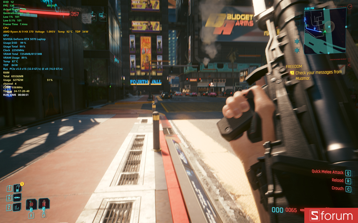 CYBERPUNK 2077 trên ASUS ProArt P16