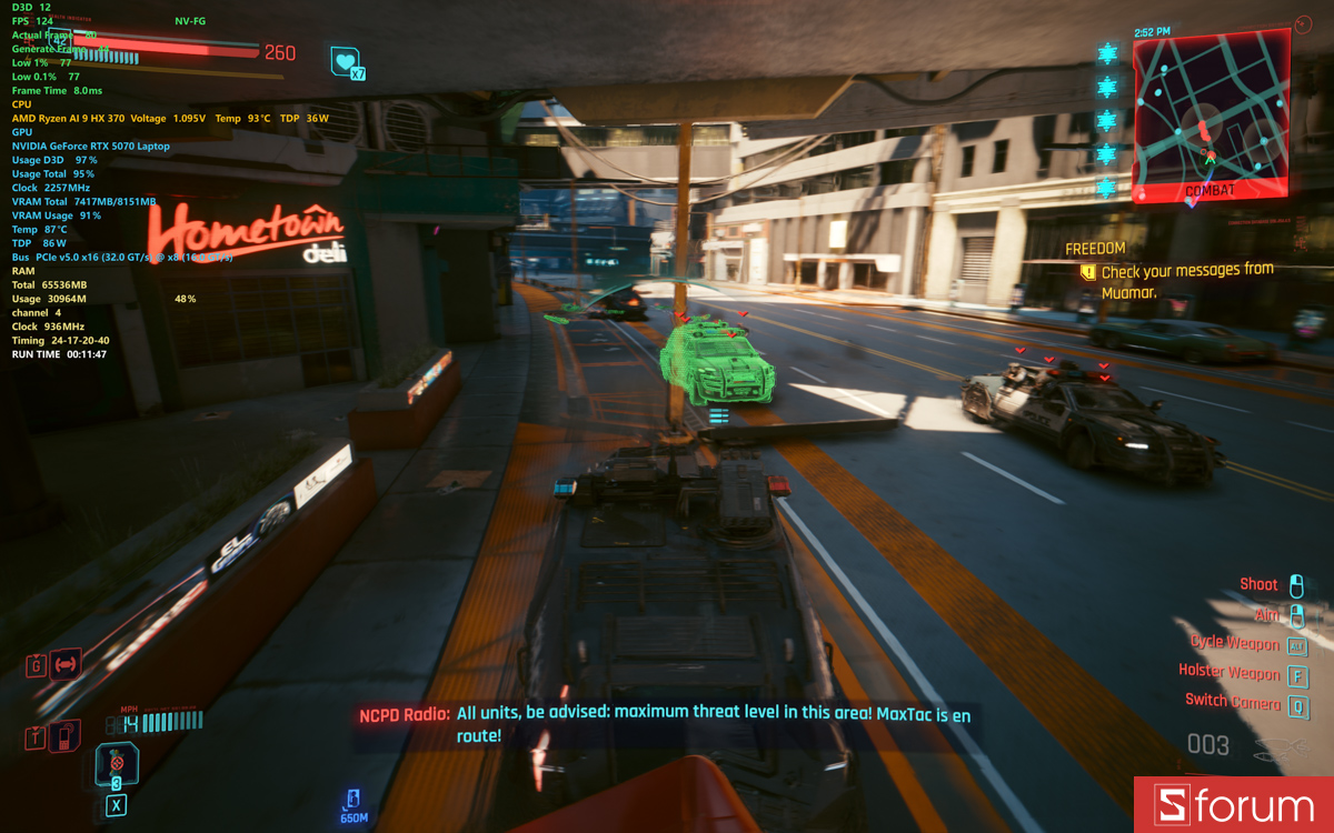 CYBERPUNK 2077 trên ASUS ProArt P16