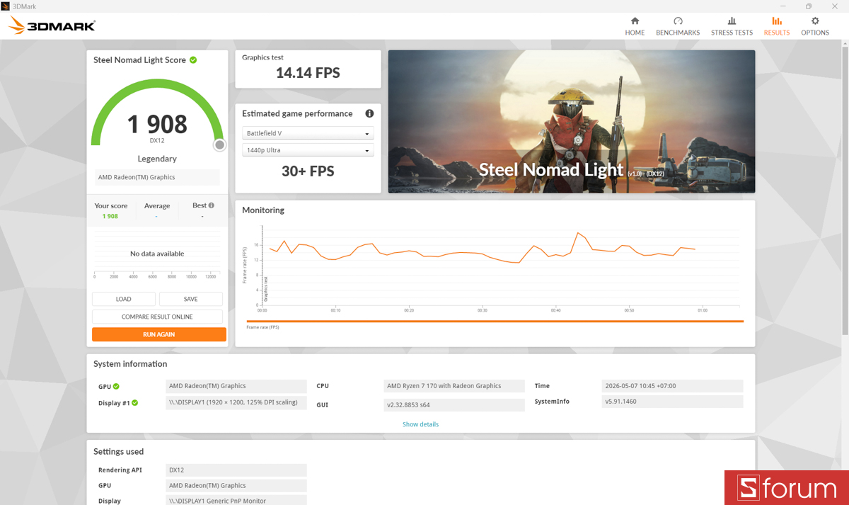3DMark trên ASUS VivoBook 14