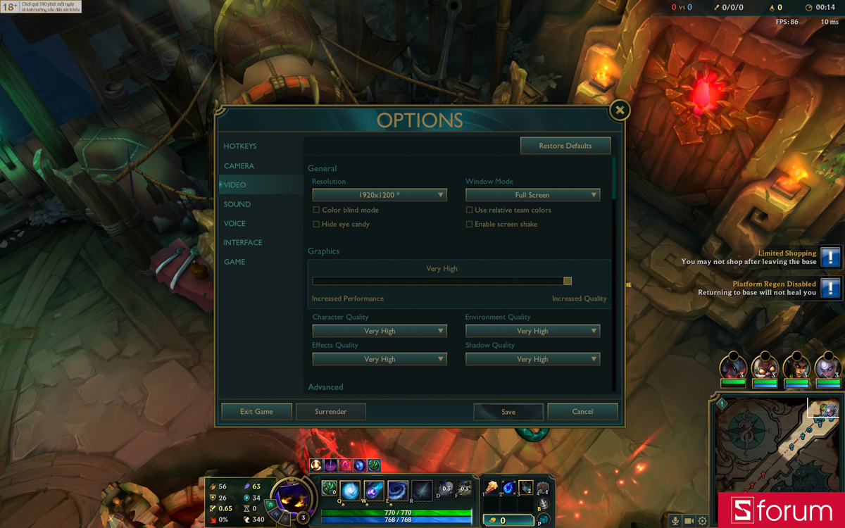 Liên minh huyền thoại trên ASUS VivoBook S14 M3407KA