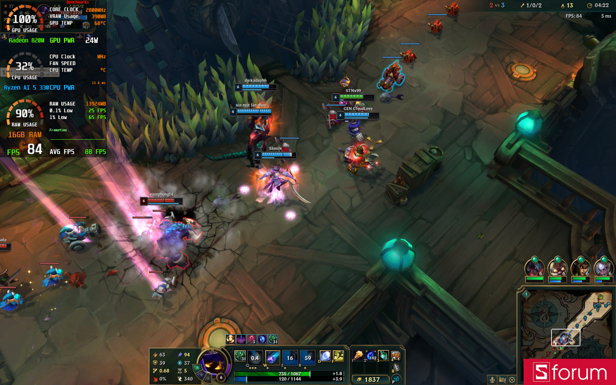 Liên minh huyền thoại trên ASUS VivoBook S14 M3407KA