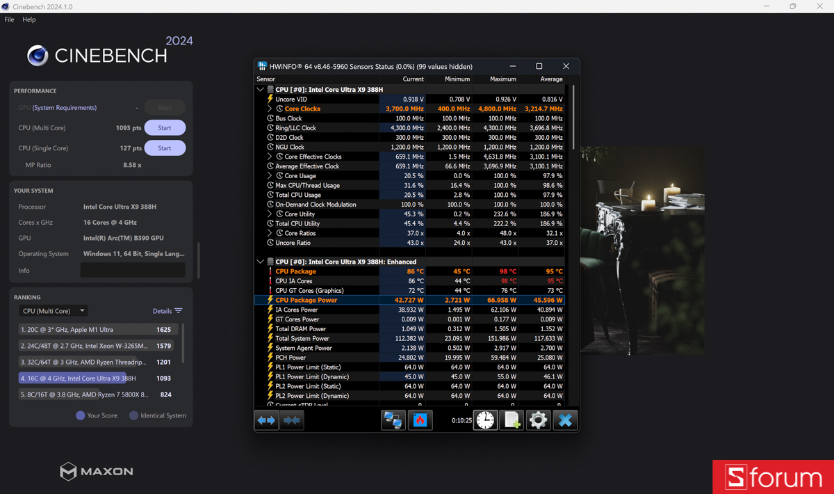 Cinebench R24 trên ASUS ZenBook DUO 2026