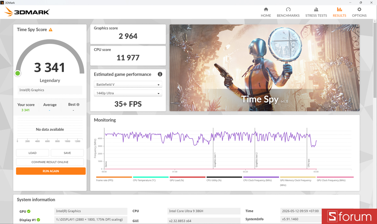 3DMark trên ASUS ZenBook S 14