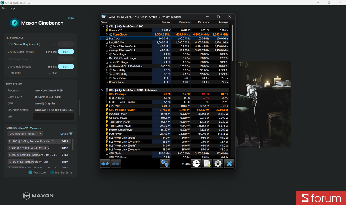 Cinebench R26 trên ASUS ZenBook S 14