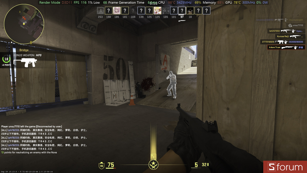 CS:GO 2 trên COLORFUL EVOL X15 XS