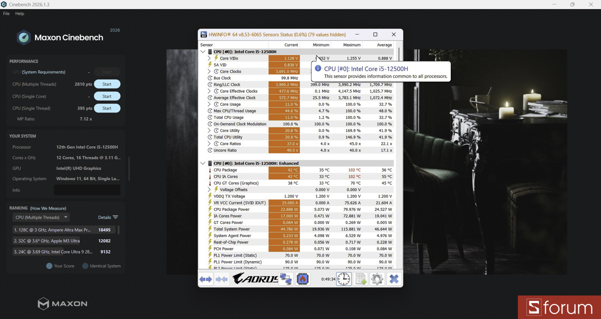 Cinebench R26 trên COLORFUL EVOL X15 XS