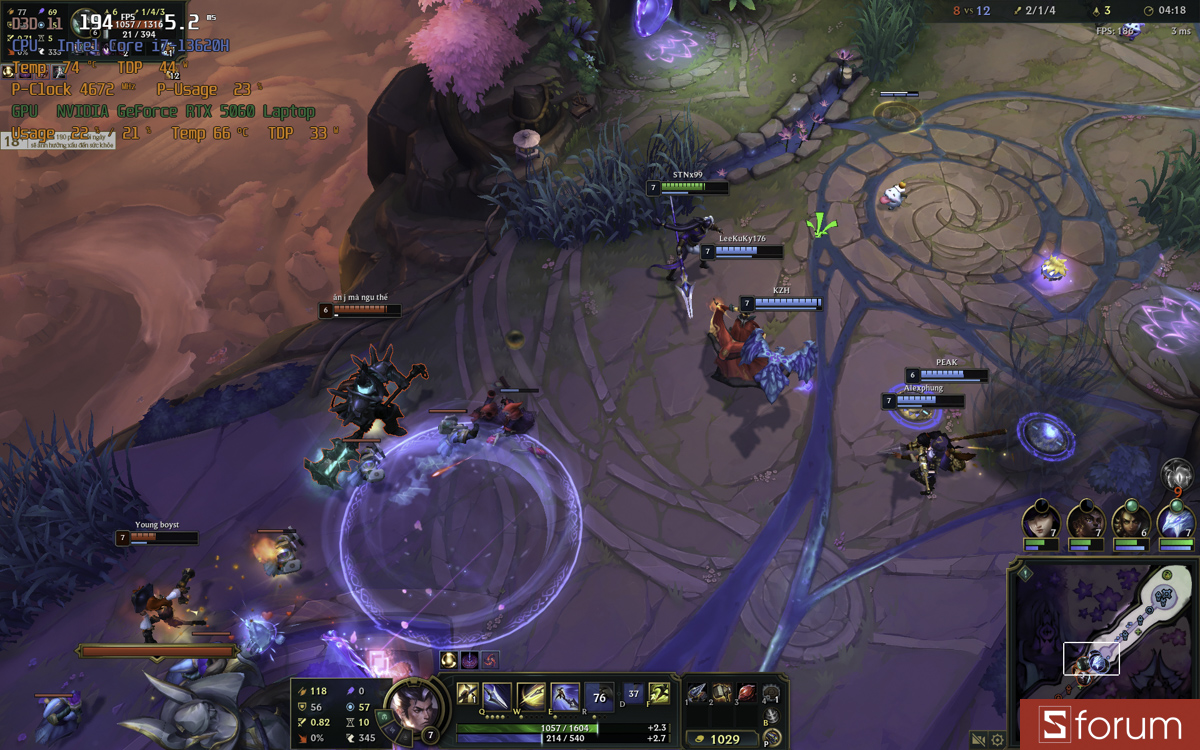 Liên minh huyền thoại trên Gigabyte Gaming A16