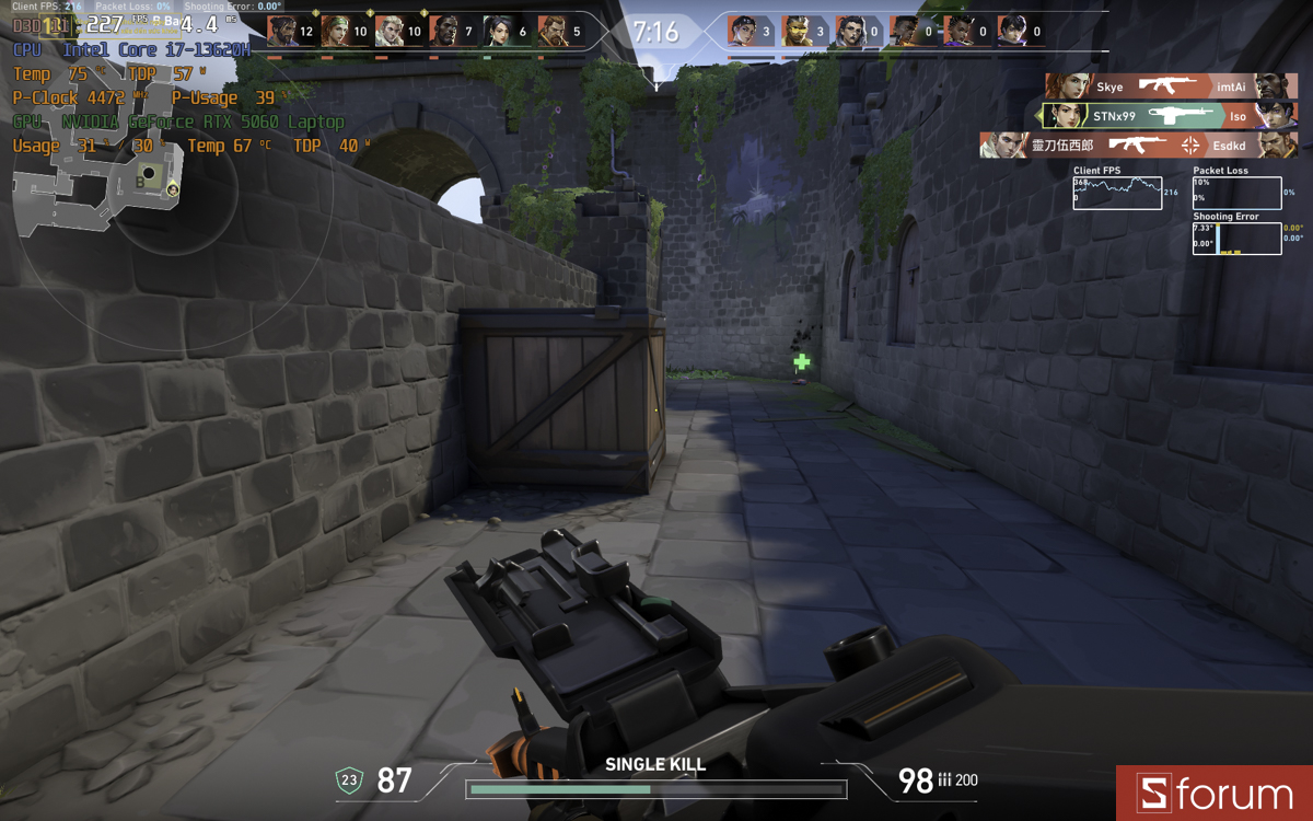 Valorant trên Gigabyte Gaming A16