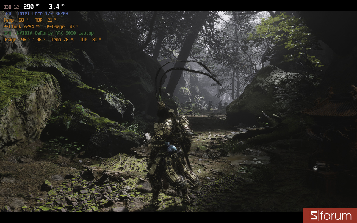 Blakc Myth Wukong trên Gigabyte Gaming A16