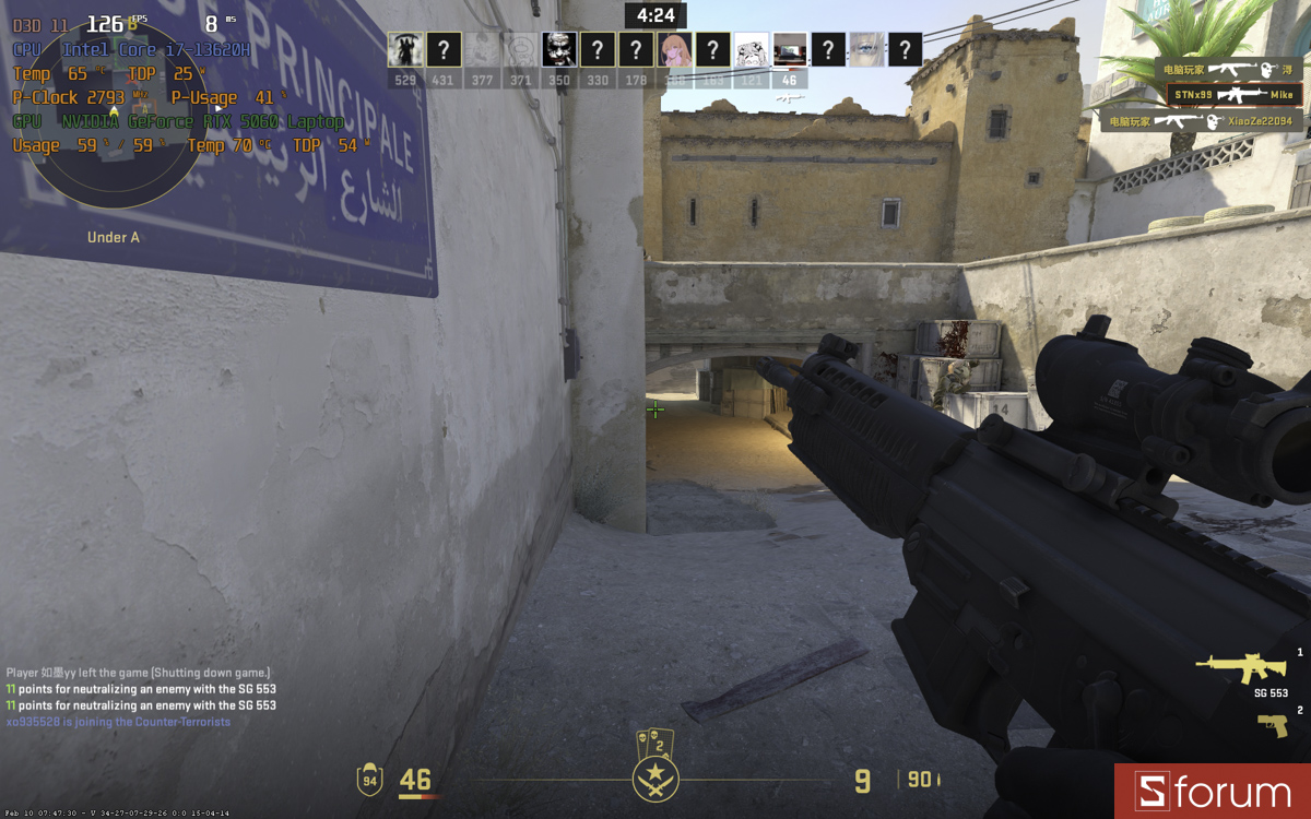 Counter Strike 2 trên Gigabyte Gaming A16