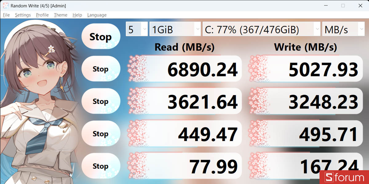 CrystalDiskMark trên Gigabyte Gaming A16