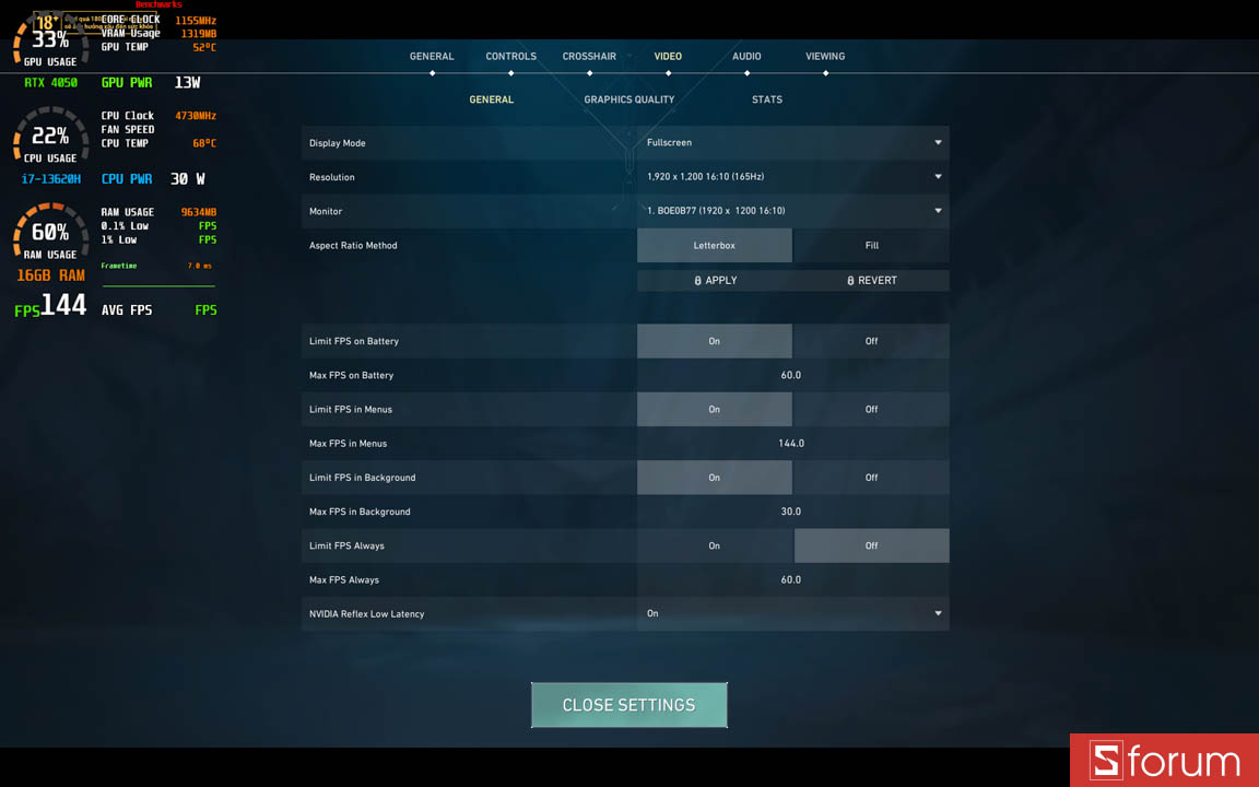 Valorant trên Gigabyte Gaming A16