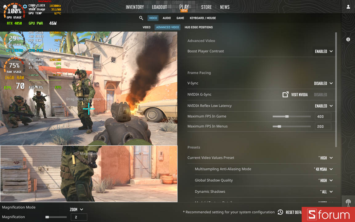 Counter Strike 2 trên Gigabyte Gaming A16