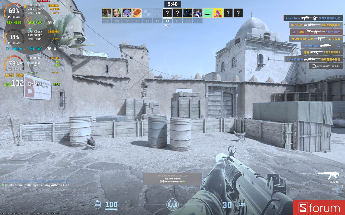 Counter Strike 2 trên Gigabyte Gaming A16