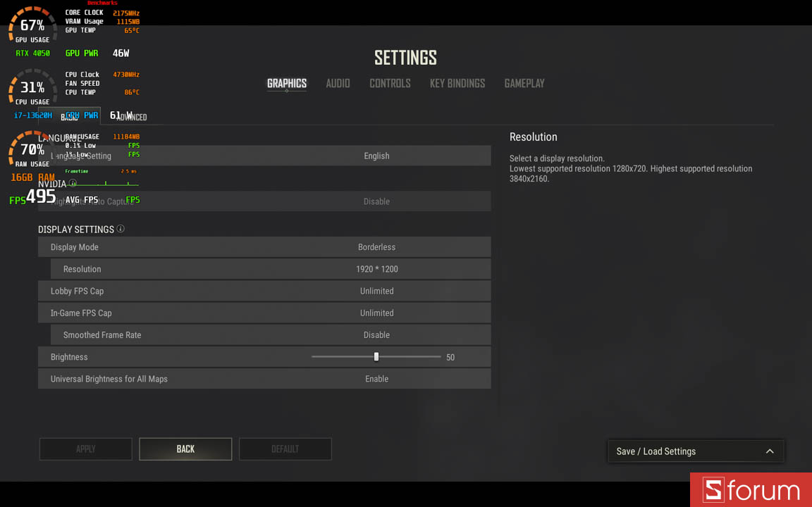 PUBG trên Gigabyte Gaming A16