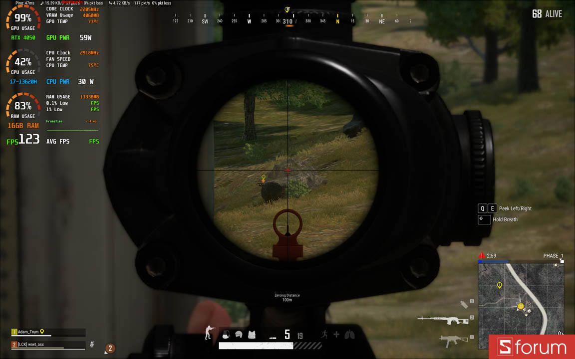 PUBG trên Gigabyte Gaming A16