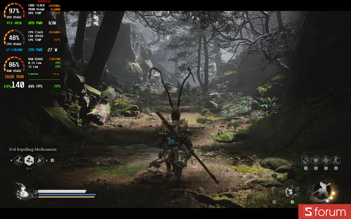 Black Myth Wukong trên Gigabyte Gaming A16