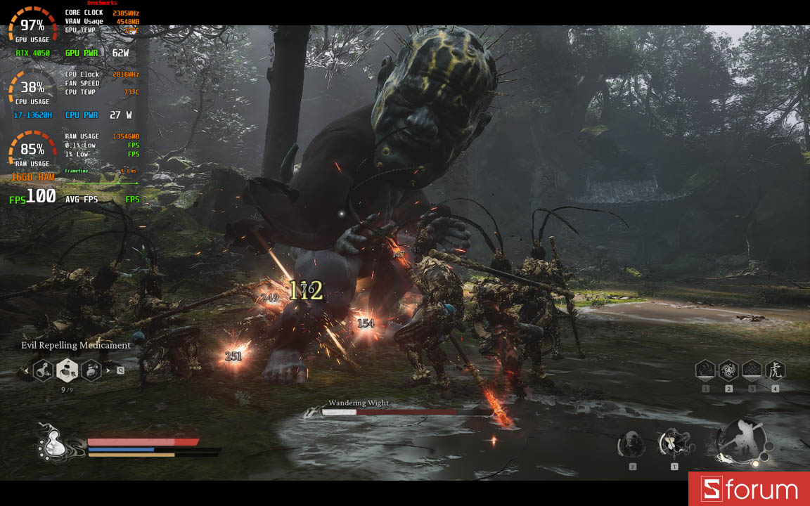 Black Myth Wukong trên Gigabyte Gaming A16