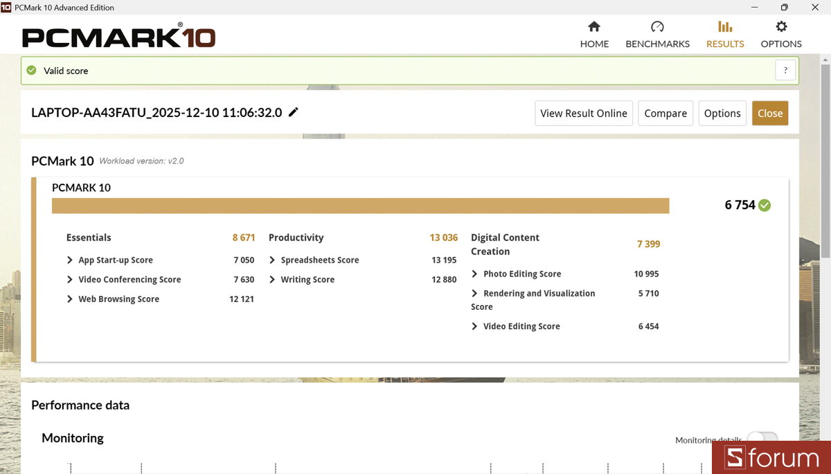 PCMark 10 trên HP OmniBook 7 AI