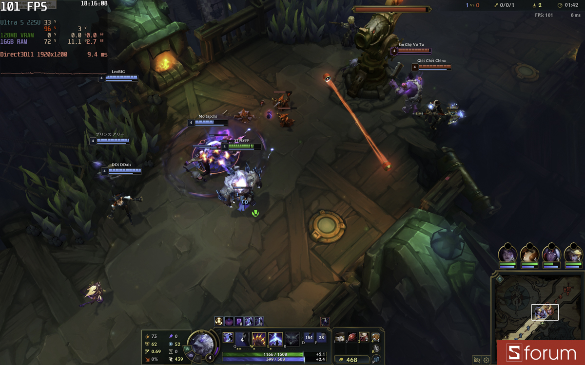 Liên minh huyền thoại trên HP OmniBook 7 AI