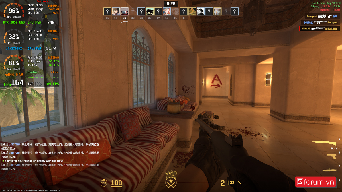 CSGO 2 trên HP Victus 16