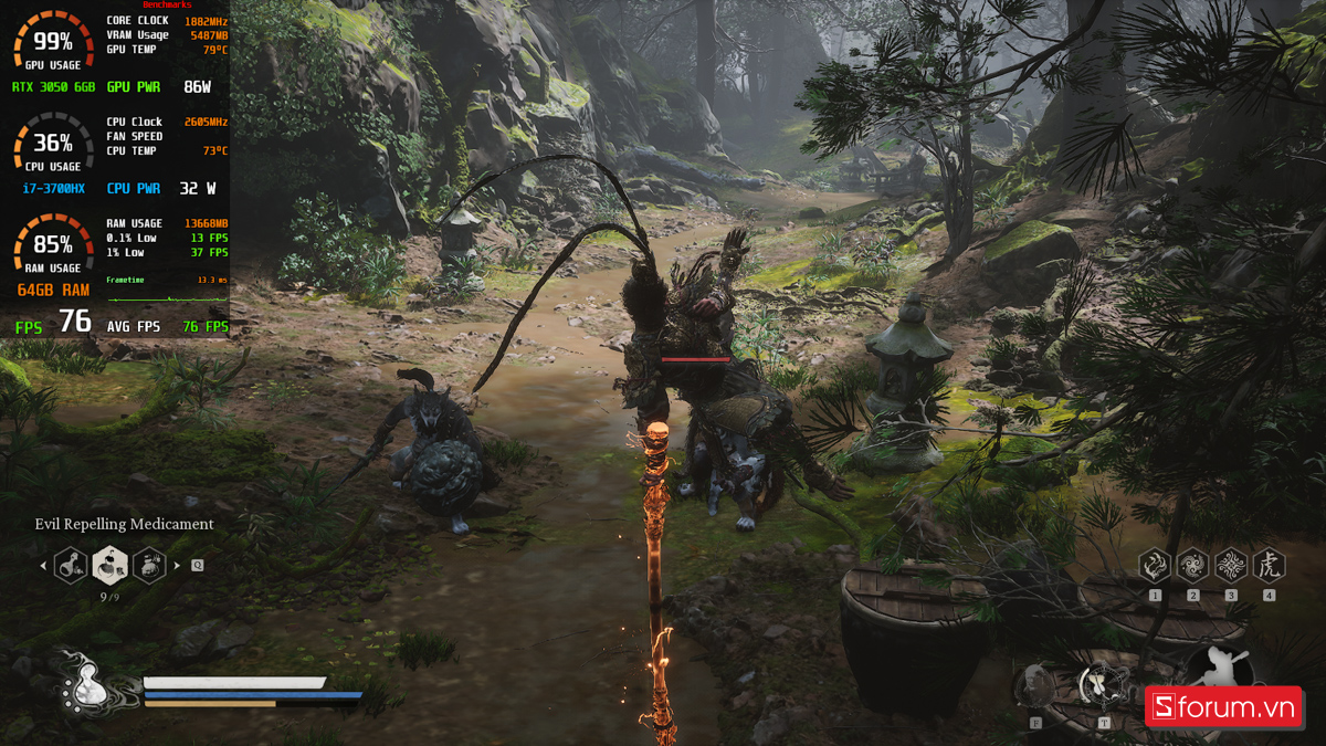 Black Myth Wukong trên HP Victus 16