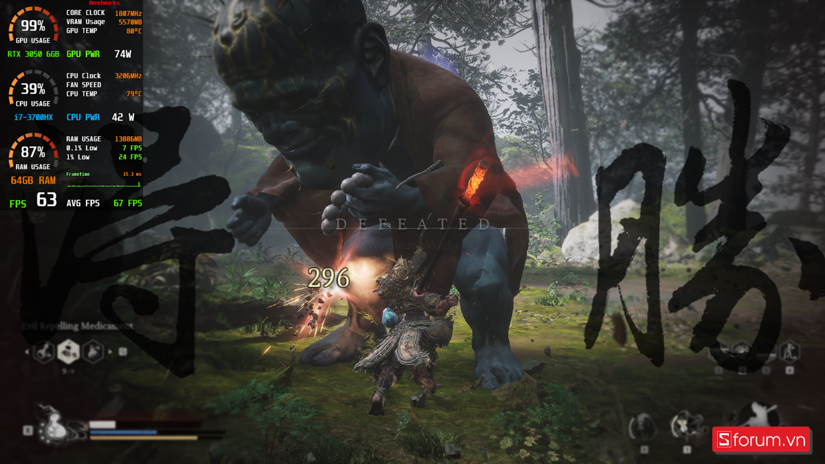 Black Myth Wukong trên HP Victus 16