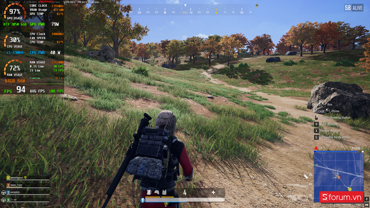 PUBG trên HP Victus 16