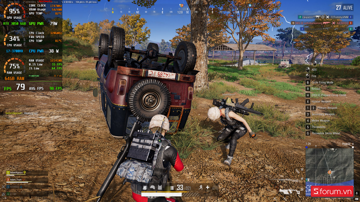 PUBG trên HP Victus 16