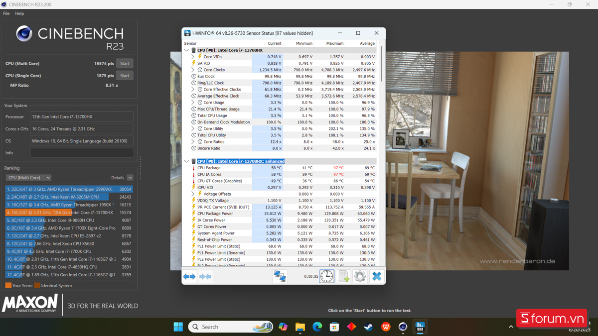 Hiệu năng CPU HP Victus 16