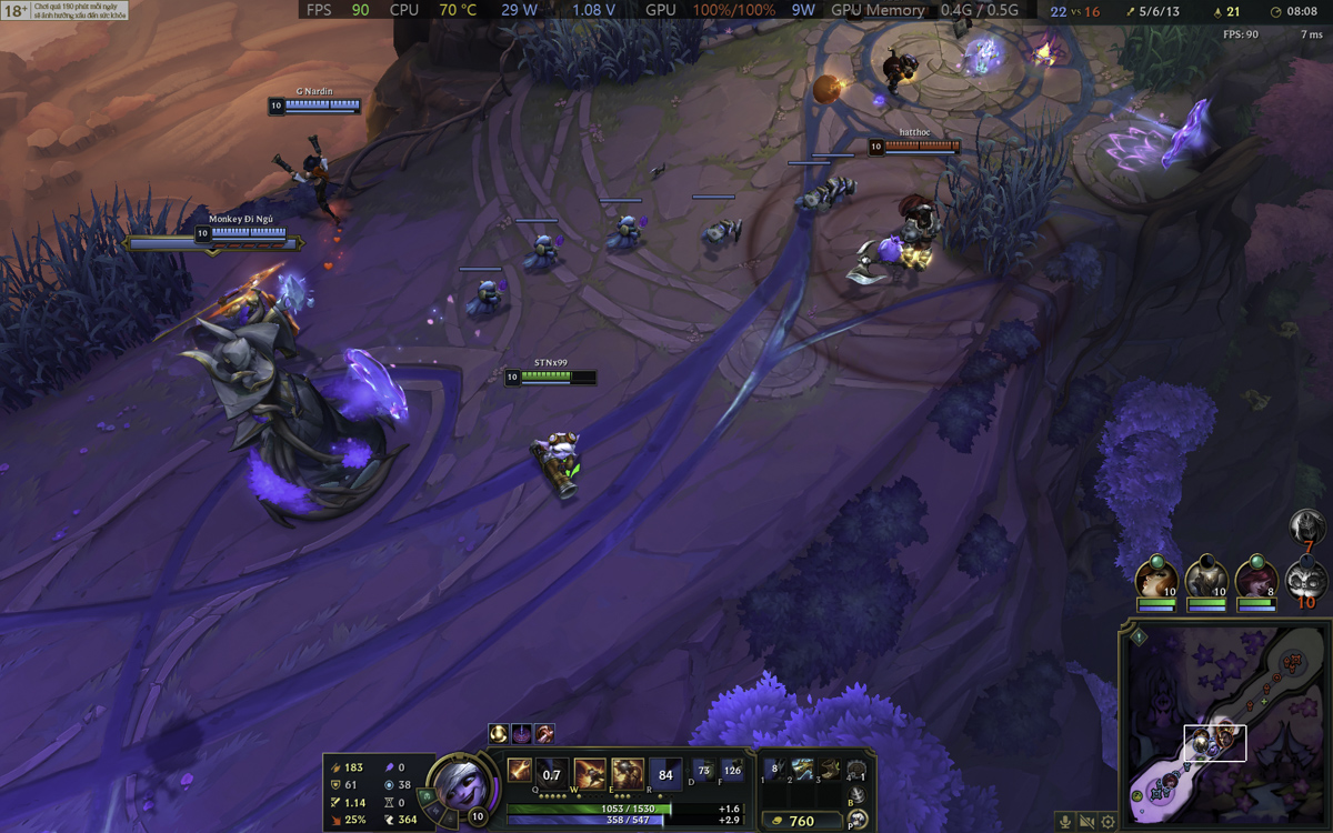 Liên minh huyền thoại trên Lenovo IdeaPad Slim 5