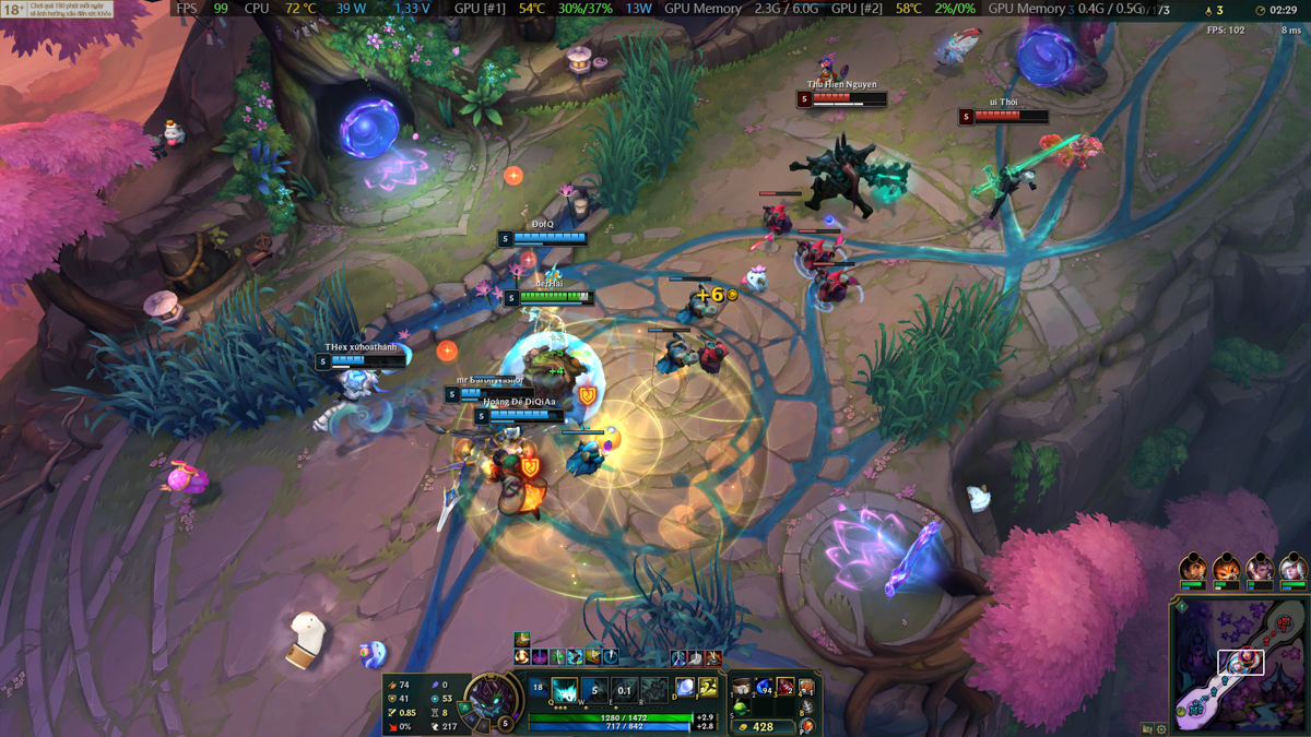 Liên minh huyền thoại trên Lenovo LOQ 15ARP10E