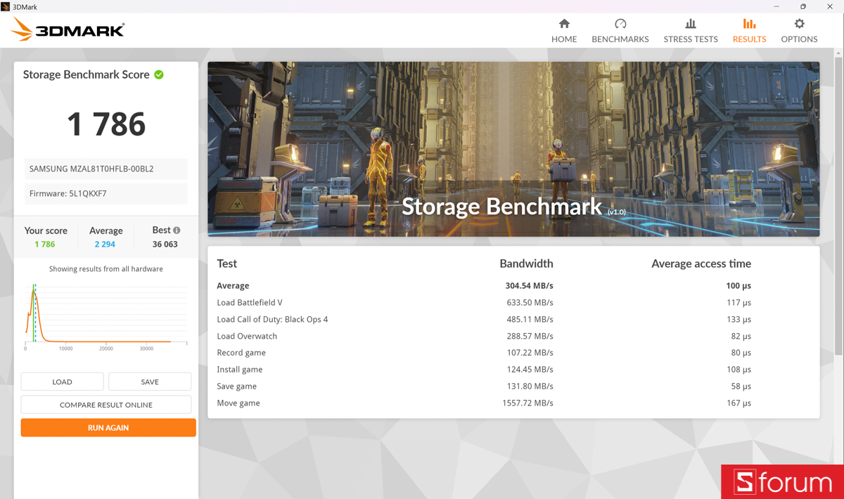 3DMark Storage Benchmark trên Lenovo Yoga Pro 7