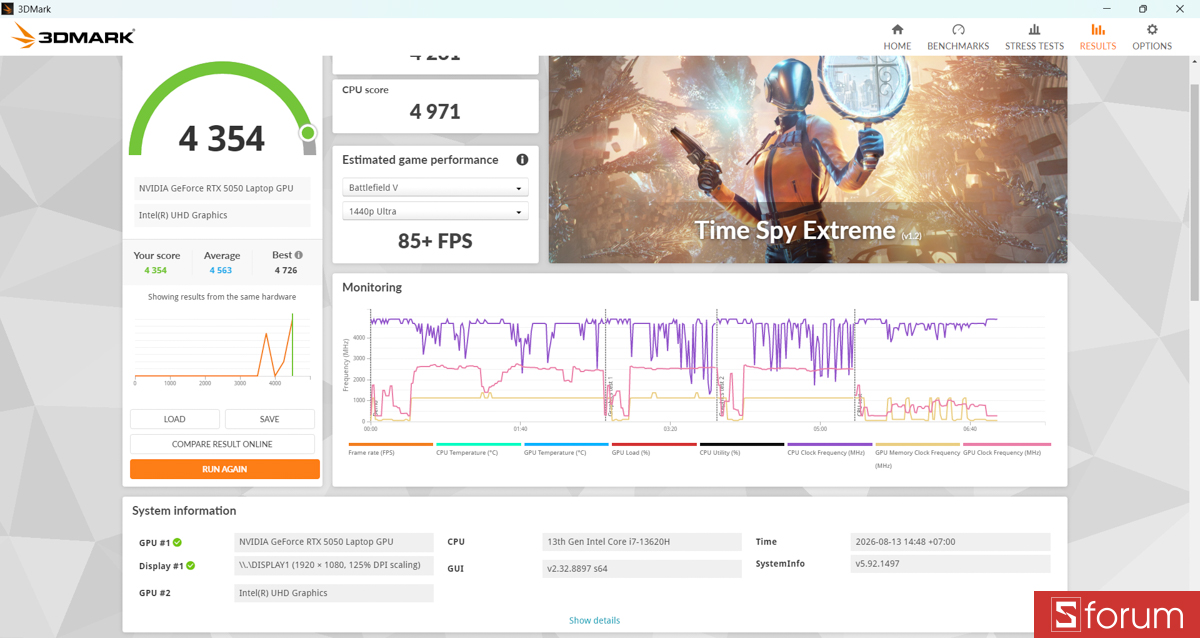 3DMark trên MSI Cyborg 15 C13WEO