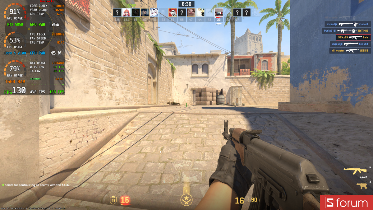 CSGO 2 trên MSI Cyborg 15