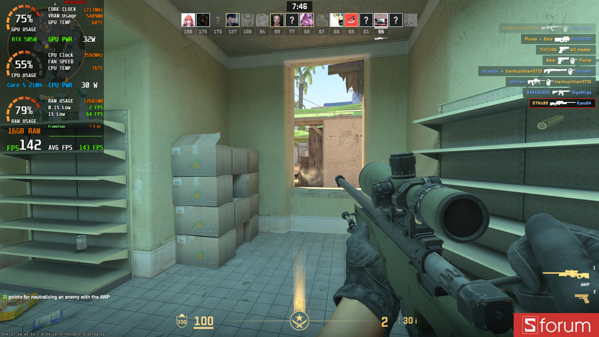 CSGO 2 trên MSI Cyborg 15