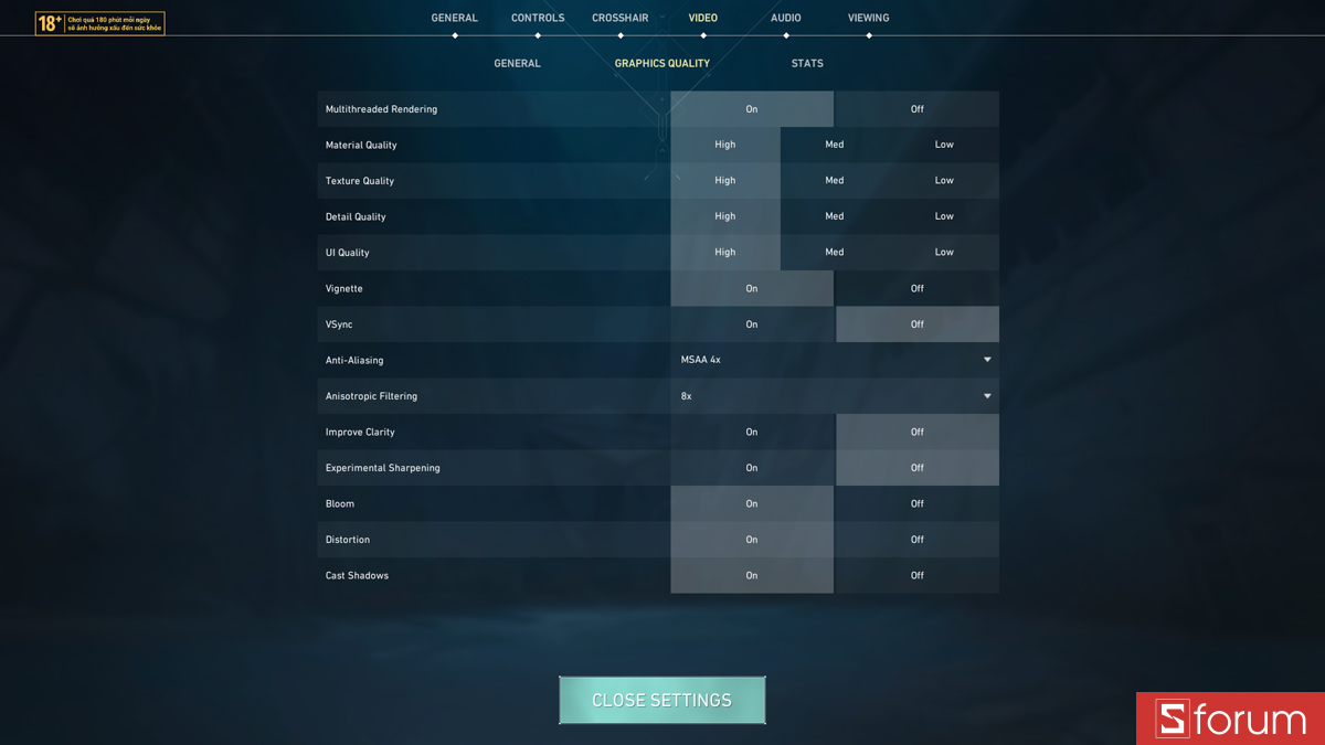 Valorant trên MSI Cyborg 15