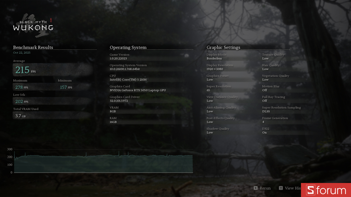 Black Myth Wukong trên MSI Cyborg 15